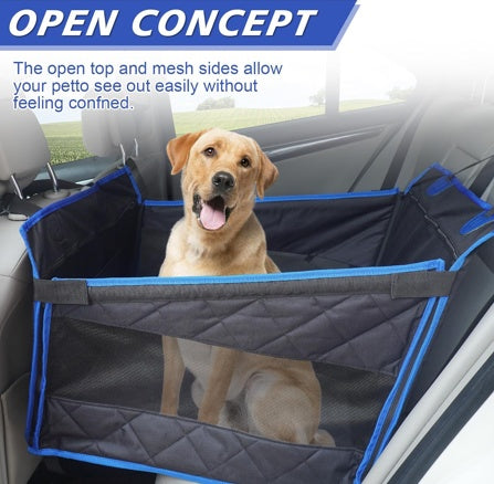 Dog Car Seat Hammock – Large, Waterproof & Breathable with Mesh Window and Harness Support