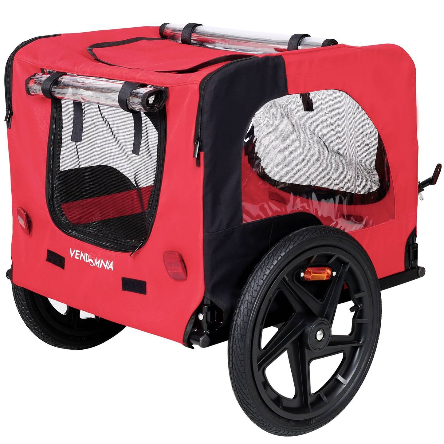 Dog Bicycle Trailer – Foldable Outdoor Pet Carrier with Safety Reflectors