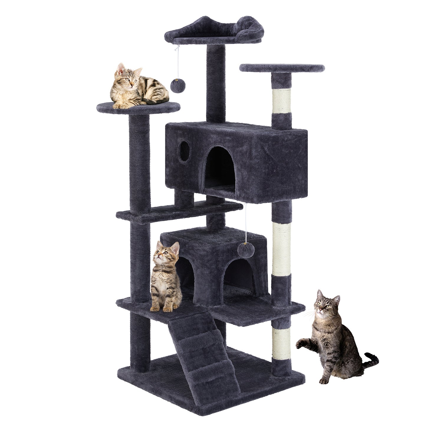Cat Treehouse Climbing Frame – Multi-Functional Activity Tower for Indoor Cats