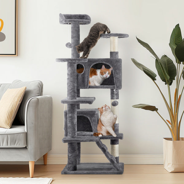 Cat Climbing Tower – 53-Inch Multi-Level Activity Tree for Indoor Cats