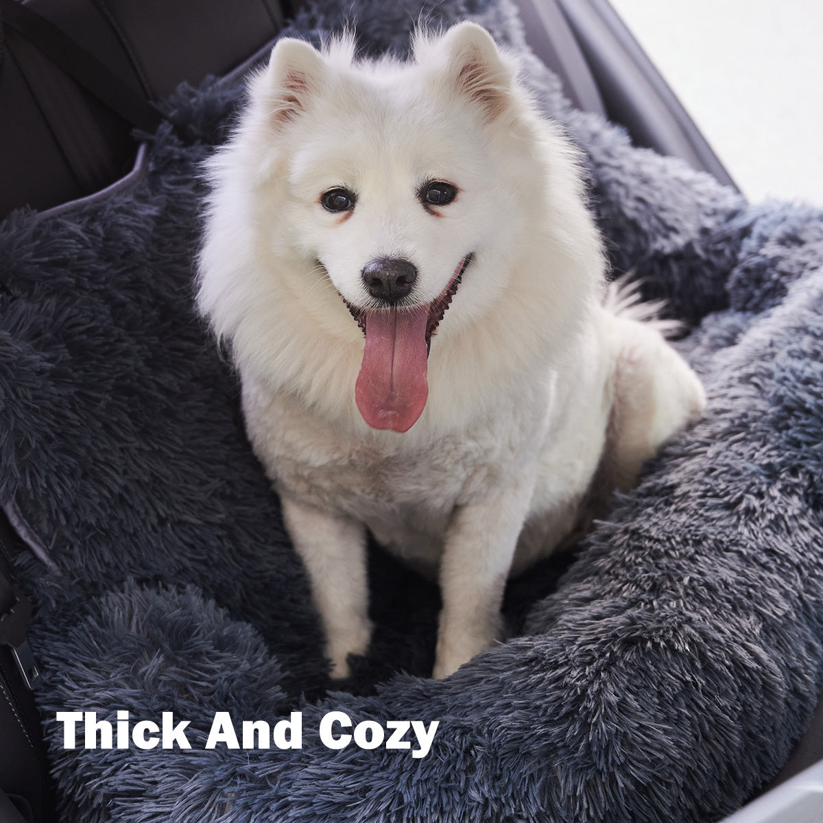 Dog & Small Pet Car Seat – Travel Booster with Seat Belt & Washable Plush Design