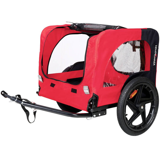 Dog Bicycle Trailer – Foldable Outdoor Pet Carrier with Safety Reflectors