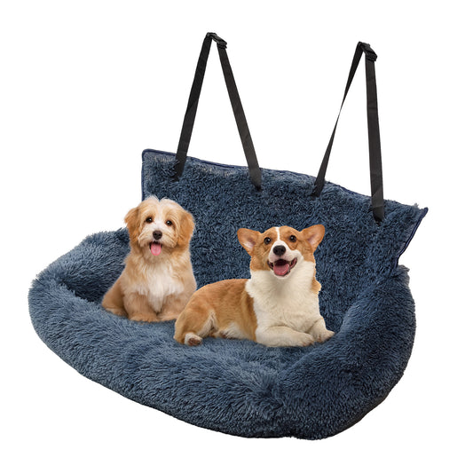 Dog & Small Pet Car Seat – Travel Booster with Seat Belt & Washable Plush Design
