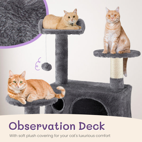 Cat Climbing Tower – 53-Inch Multi-Level Activity Tree for Indoor Cats