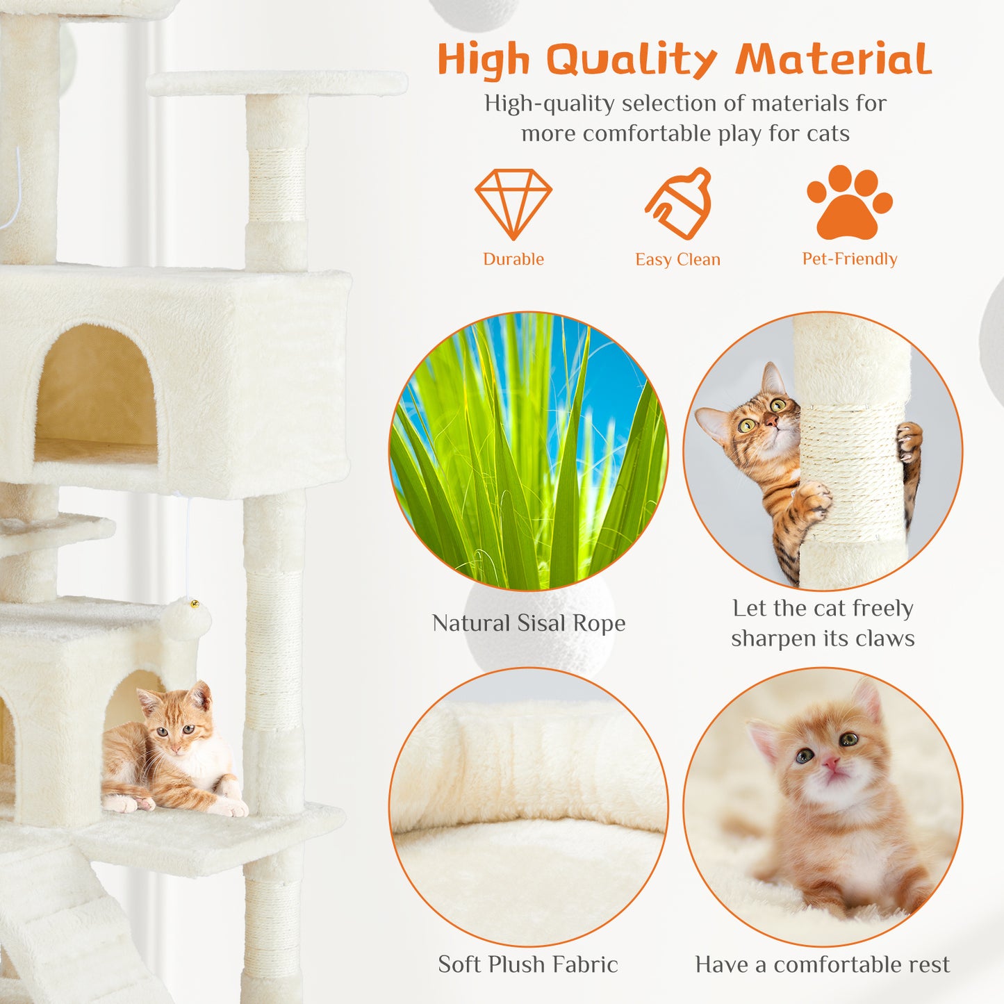 Cat Treehouse Climbing Frame – Multi-Functional Activity Tower for Indoor Cats