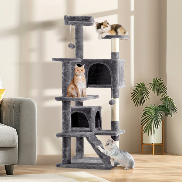 Cat Climbing Tower – 53-Inch Multi-Level Activity Tree for Indoor Cats