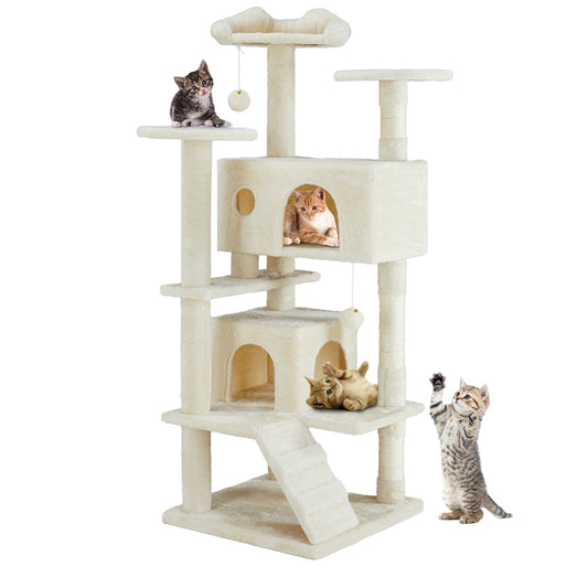 Cat Treehouse Climbing Frame – Multi-Functional Activity Tower for Indoor Cats