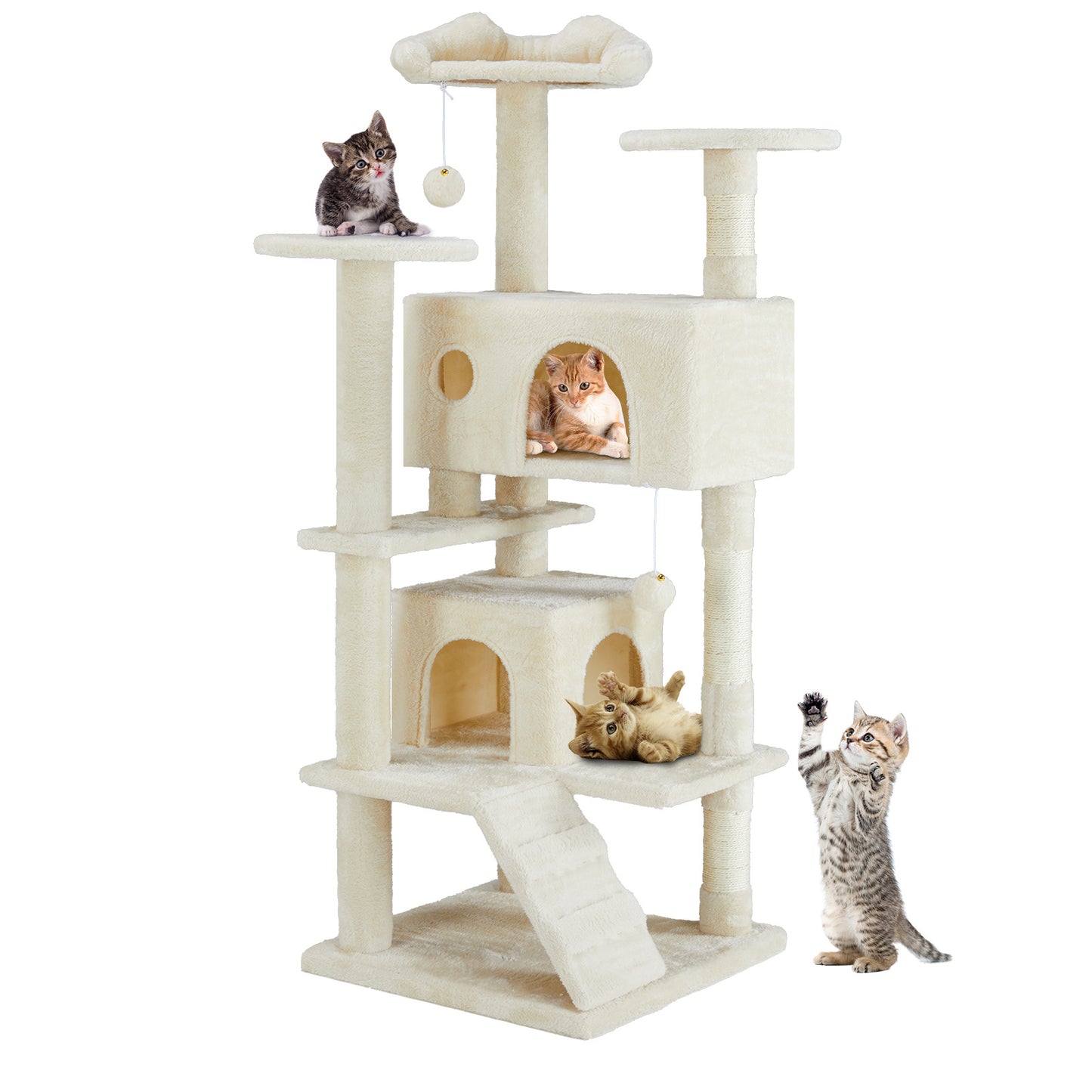 Cat Treehouse Climbing Frame – Multi-Functional Activity Tower for Indoor Cats